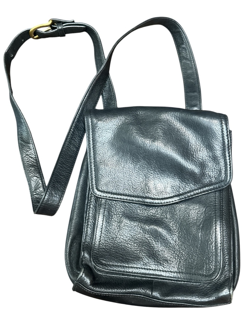Lucky Brand Black Leather Crossbody Shoulder Bag